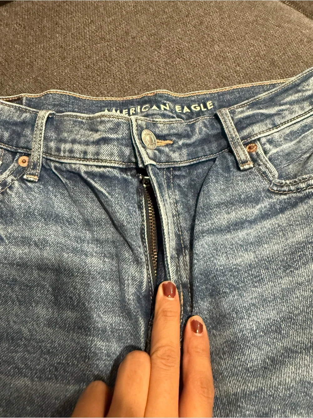 American Eagle Outfitters blue high-rise denim shorts - Picture 3 of 11